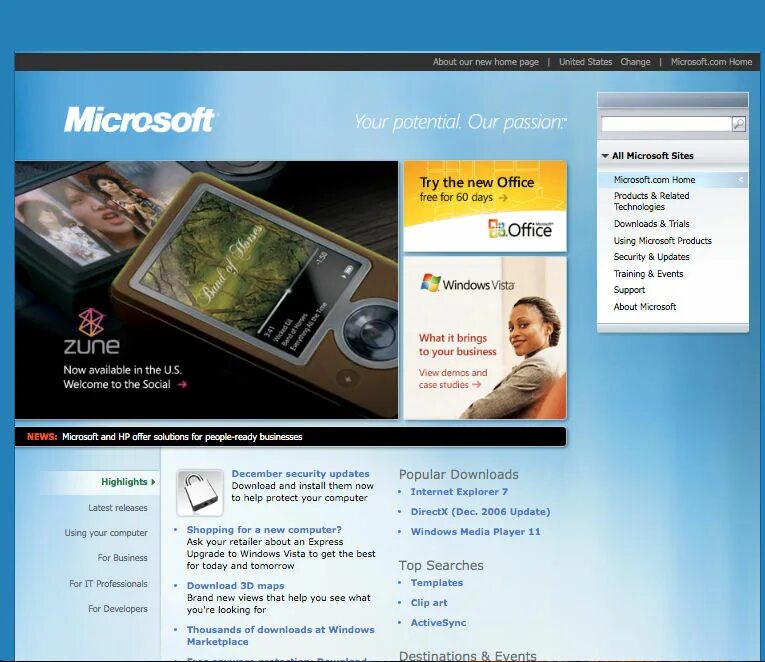 Microsoft. Microsoft site. Сайты Майкрософт. MS. Сайты 2006 года