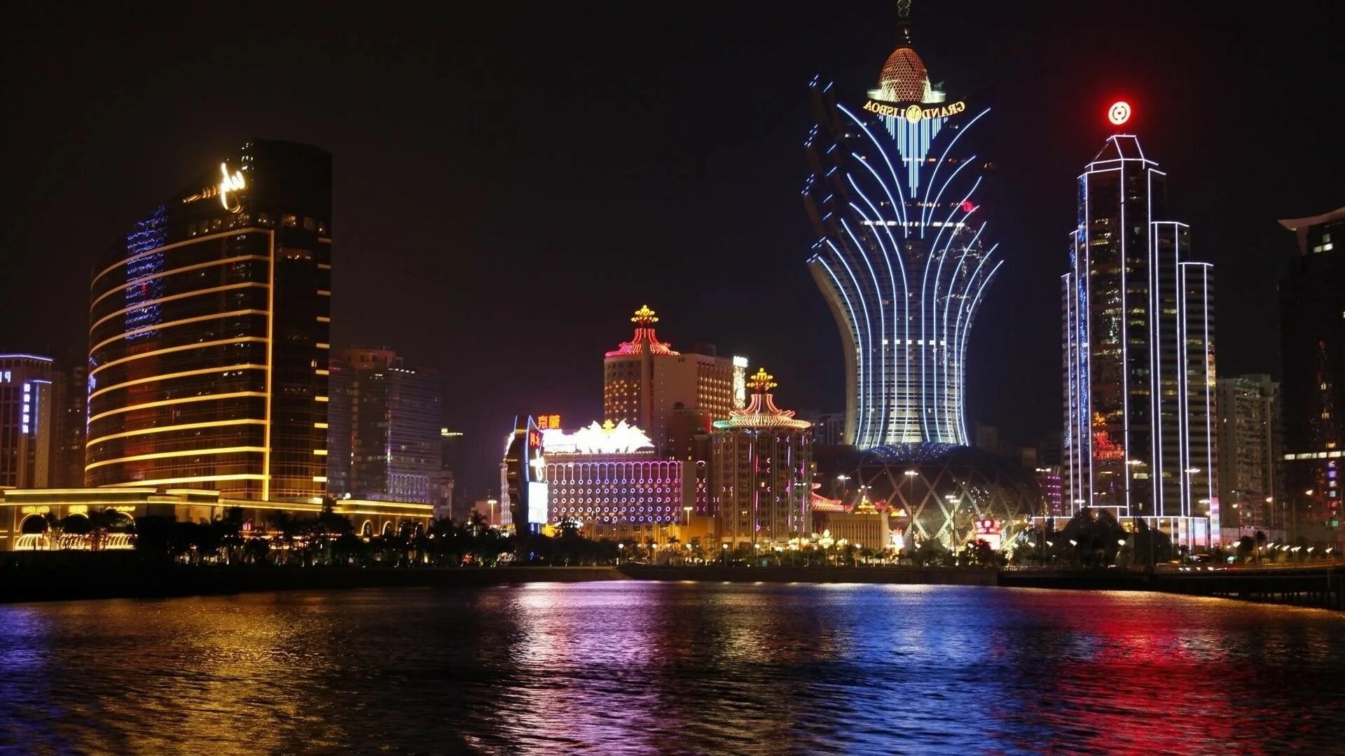 Как называется ночной. Ночной макао город китая. город янцзян. macau city набережная. ночной дубай.