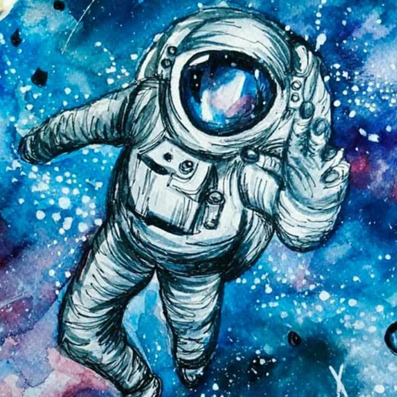 Космонавт в космосе картинки для детей. Космос рисунок. Вселенная рисунок. Рисунок космонавтики. Космонавт иллюстрация.