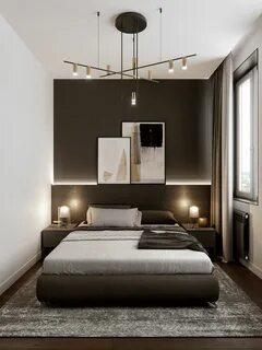 Black studio apartment on Behance Projeto De Quarto, Decoração Para Quarto,...