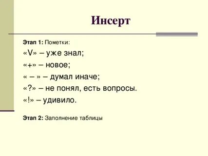 Этапы заполнения