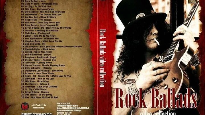 Рок сборник. Rock Ballads. Rock Ballads collection диск. Коллекция рок музыки.
