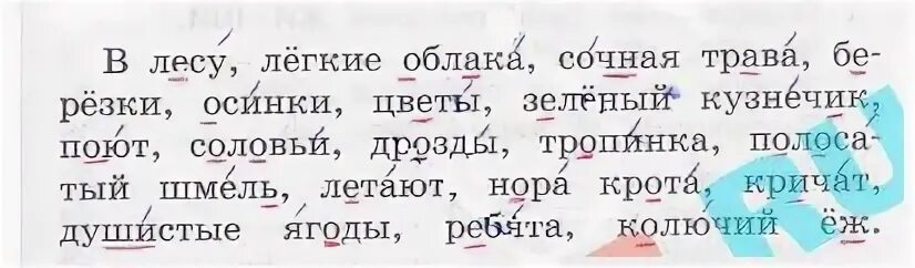 Цветет ива вокруг нее летают шмели. Ударение в слове кузнечик. В лесу легкие облака сочная трава. Дрозды ударение. 137. Прочитайте слова и словосочетания.