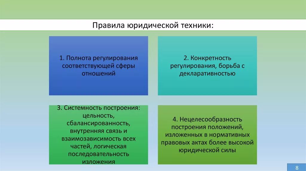 Юридические правила общий порядок