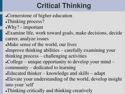 Critical thinking english