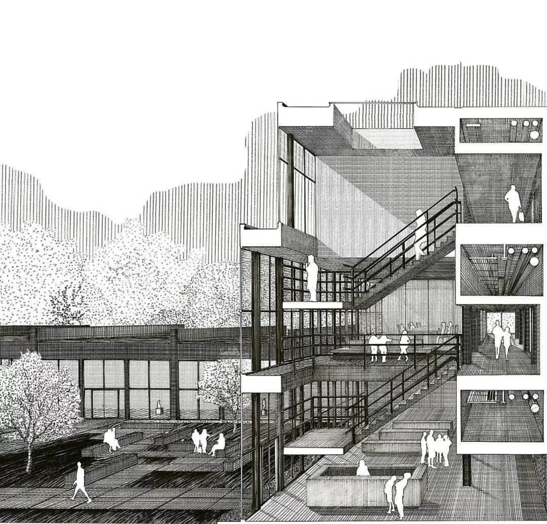 Section drawing. Section drawing