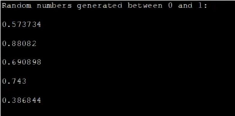 Random number between