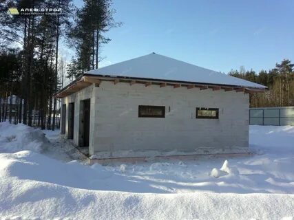 Гараж из газобетона на 2 машины