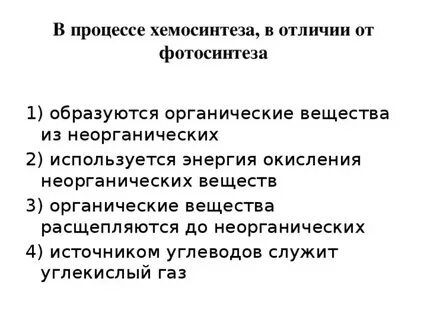Процесс хемосинтеза