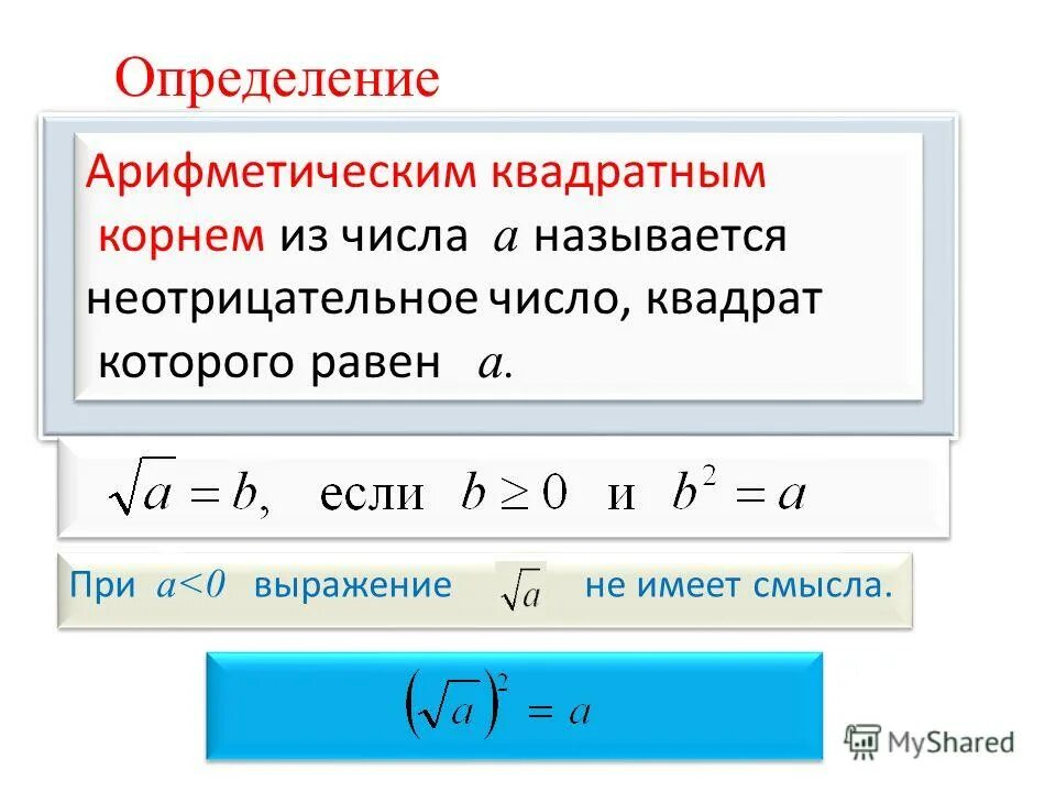 8 корень из какого числа. Определение квадратного корня. Определение арифметического корня. Понятие арифметического квадратного корня. Определение квадратного корня 8 класс.