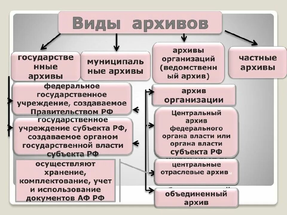 Виды документов в архиве организации