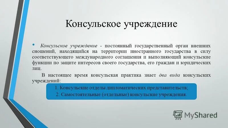 Функции консульских учреждений