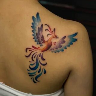 Татуировка птица счастья
