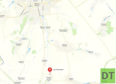 Николаевка донецкая область на карте