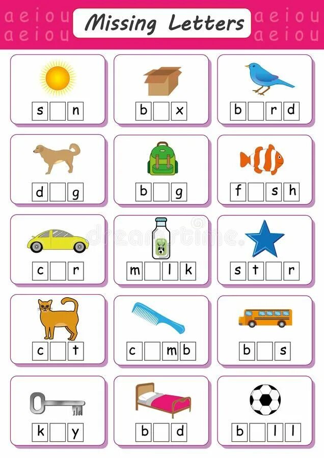 Put in the missing words. Missing Letters for Kids. Write the missing Letters. Write the missing Letters in the Alphabet. Fill the missing Letters.