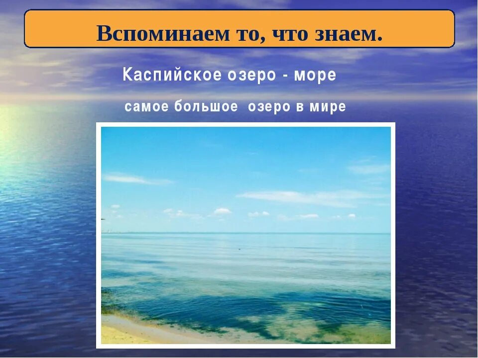 Тип озера каспийского моря