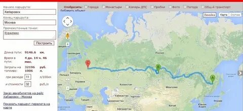 Поезд москва владивосток карта