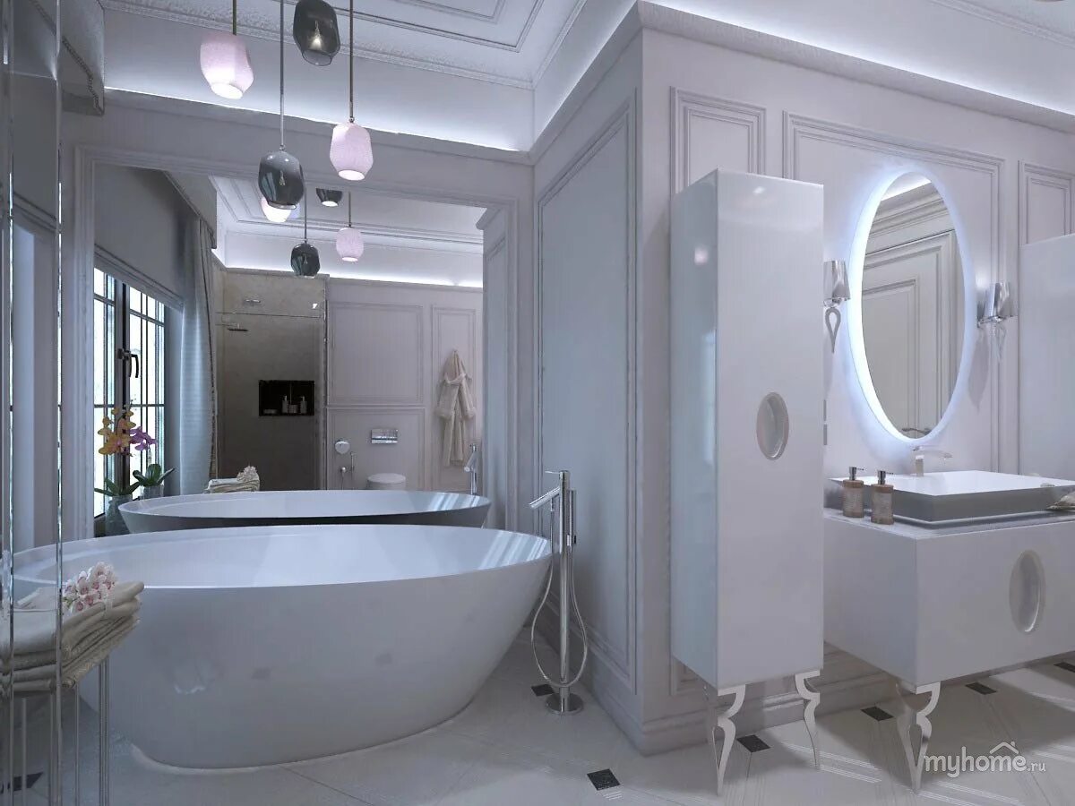 Ванна в стиле неоклассика в интерьере Are you ready to infuse your home-staging efforts with some positive energy Her