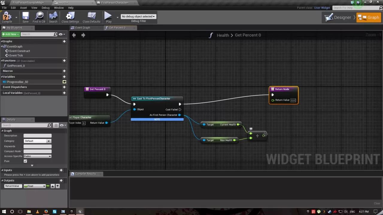 Widget blueprint