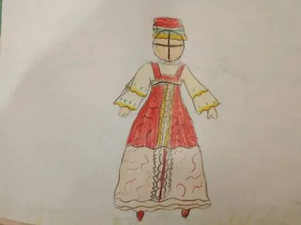 Кукла древней руси нарисовать