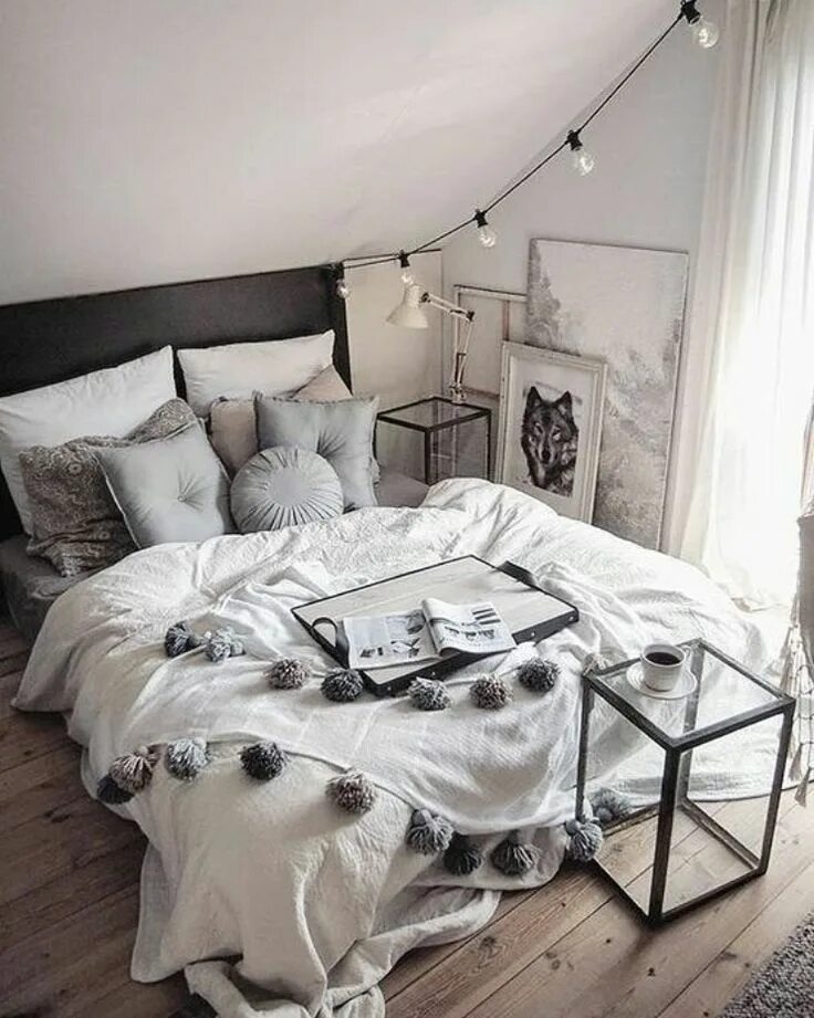 Уютная кровать. Скандинавский хюгге спальня. Уютная кровать. Cozy bed. Cozy bed.