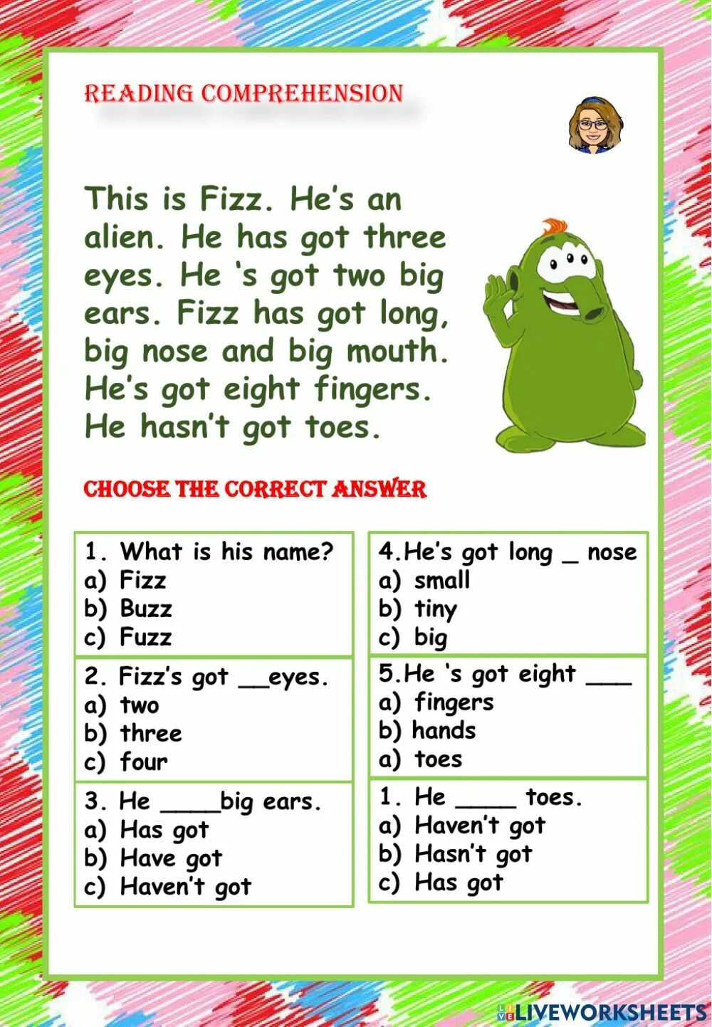 Have got text for reading. Body parts reading comprehension. pdf reading starter for children. my body reading comprehension. language comprehension.