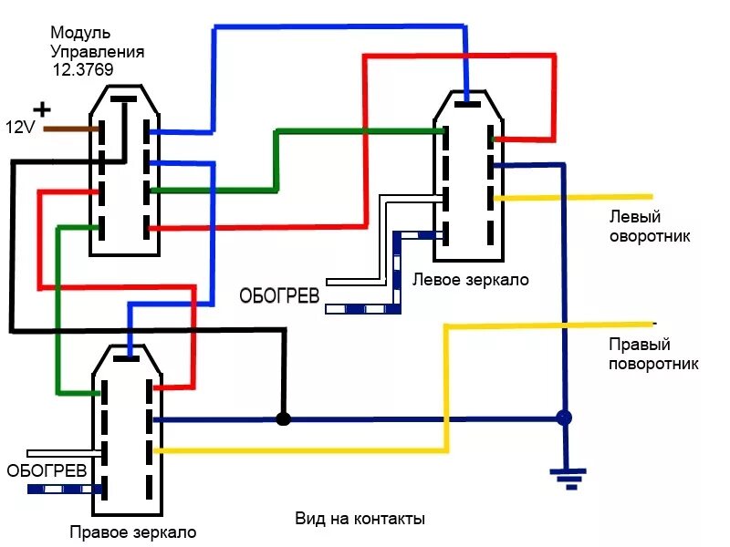 Габариты + поворотники в зеркала - Lada Приора хэтчбек, 1,6 л, 2012 года аксессу