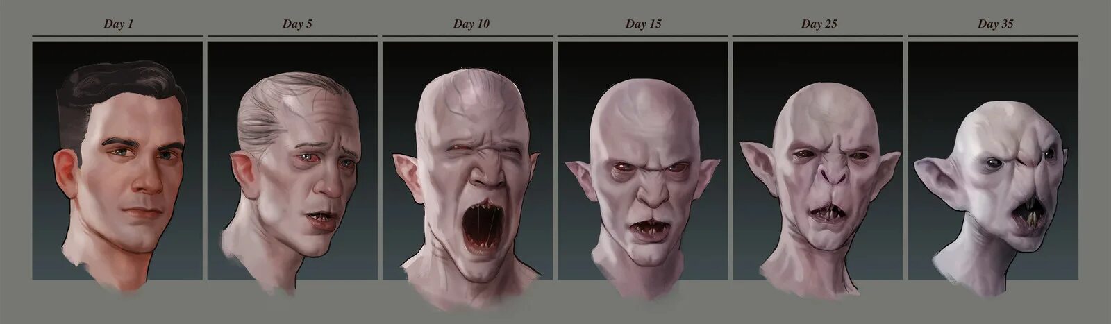 Vampire transformation. Vampire transformation