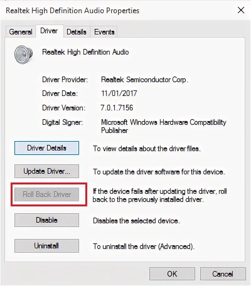 High definition audio microsoft код 10
