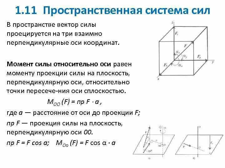 Дать определение системы силы. Пространственная система сходящихся сил. Пространственная система сил техническая механика. Произвольная пространственная система сил. Конспект пространственная система сил.