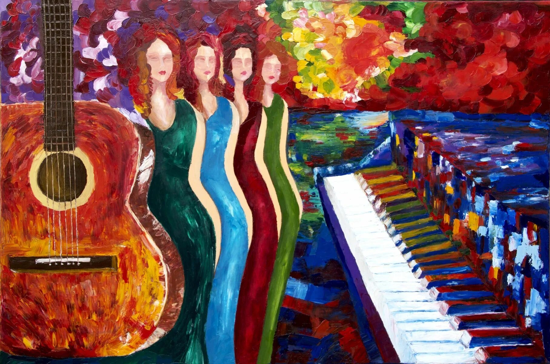 Music painting. Творческая импровизация в искусстве. Вокальное искусство в живописи. Музыкальная тема в живописи. Звучание картины.