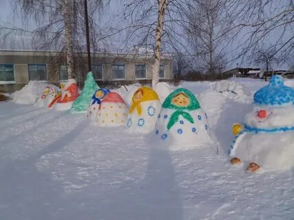 Зимние постройки в детском