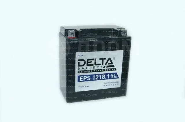 АКБ Delta eps 1218. Мото аккумулятор Delta eps 12201 (ytx20l-BS. Аккумулятор Delta eps 1218.1 р. Аккумулятор 12в18ач Delta eps1218 (ytx20-BS) (Nano-Gel) (прямая полярн) (176*87*154мм).