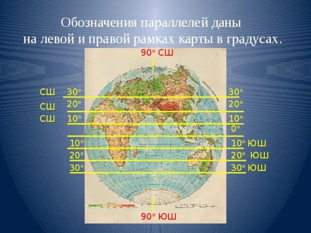 Параллель 30 градусов Южной широты. Координаты широта и долгота. Параллель Северной широты. 10 С.Ш.