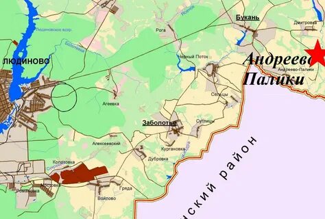 Карта людиново