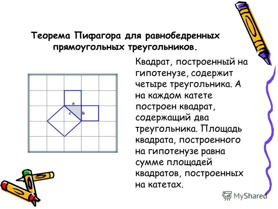 Площадь теорема пифагора 8 класс