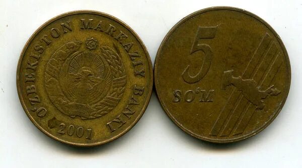 5 сум в рублях. Монета 5 сум Узбекистана. 5 Сум 2001 Узбекистана. Монета 5 сум 2001. Пробные монеты Узбекистана.