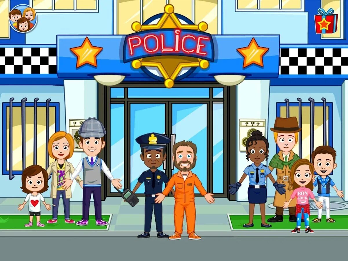 My town 6. My Town полиция. Полицейский участок иллюстрация. Полицейский участок для детей. Игра в полицию для детей.