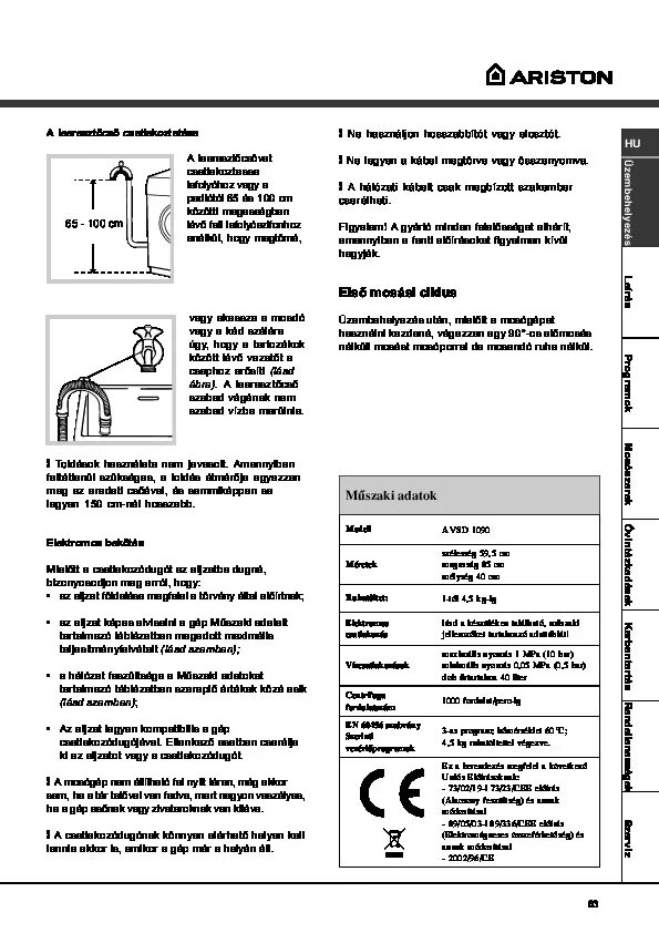 Машинка hotpoint ariston инструкция. Стиральная машина Ariston AVSD 109 инструкция. Hotpoint AVSD 109. Аристон AVSD 107 инструкция. Аристон стиральная машина 1090 инструкция.