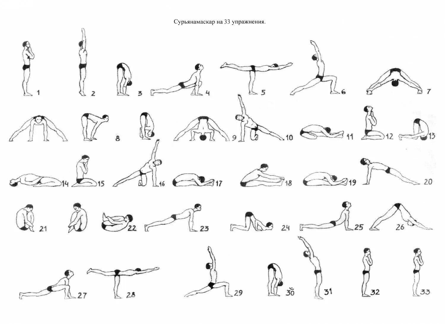 Методика берга для увеличения. Сурья Намаскар 33 асаны. Сурья Намаскар 33 упражнения. Комплекс йоговских упражнений. Сурья Намаскар 2.
