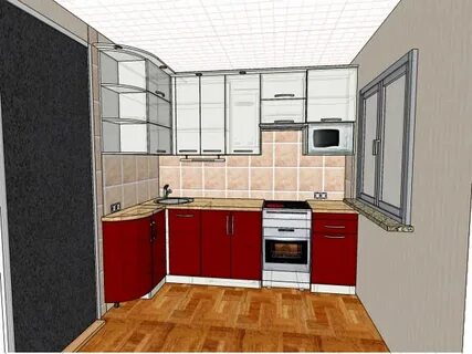 Кухни проекты с колонками