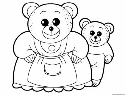 Coloring Pages Teddy bear for children 3 4 years old (36 pcs) - download or prin