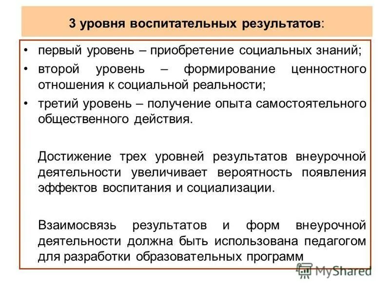 Уровни воспитательных результатов. Уровни достижения воспитательного результата. 3 Уровня воспитательных результатов. Уровни воспитательной работы.