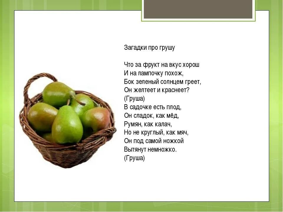 Загадка про похож. Загадка про грушу. Загадки. Стих про грушу. Загадка про грушу для детей.