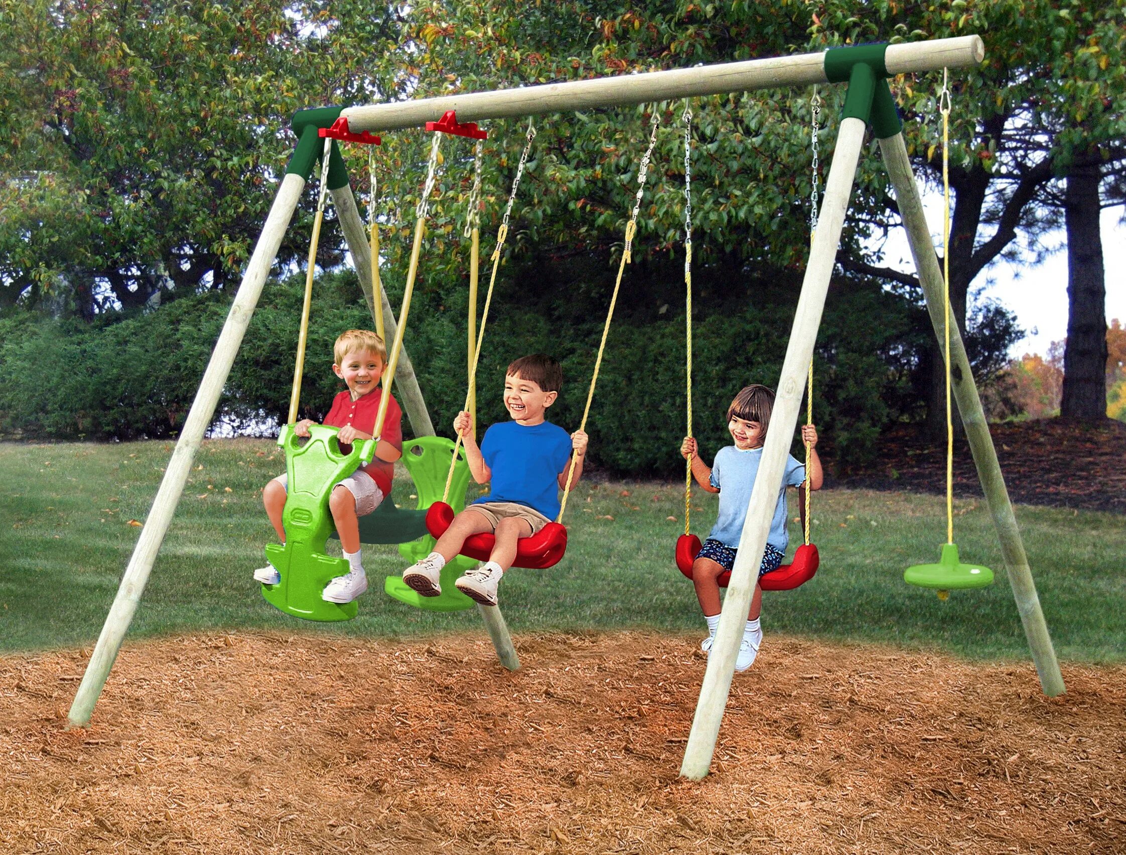 Качели «Wood Swing» (1,80*0,15*3,50м). Детские качели. Качели детские разные. Качели для маленьких детей. I can swing
