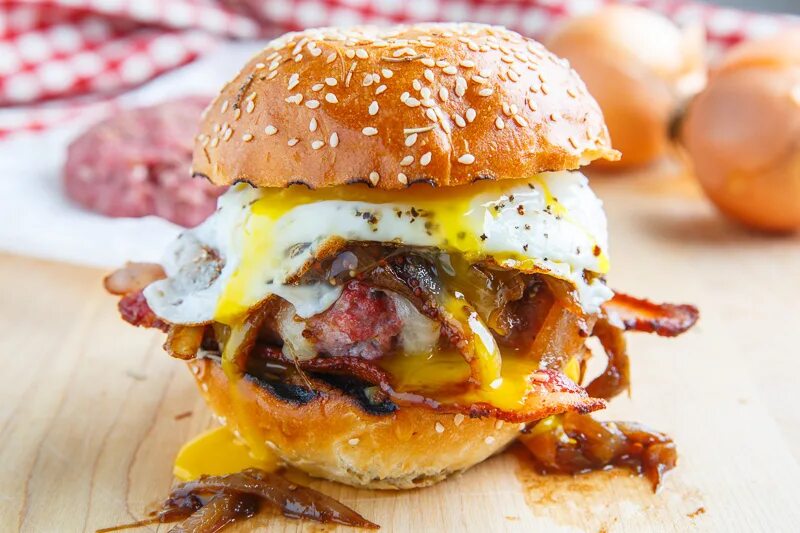 Eggs burger