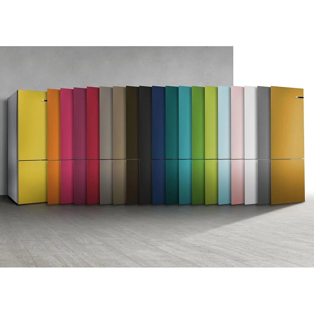 Рядом с цветным. Холодильник Bosch VARIOSTYLE. Холодильник бош Варио стайл. Bosch VARIOSTYLE цвет. Холодильник Bosch Vario Style цвета.
