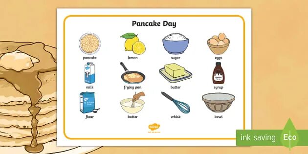 Pancakes worksheets for kids