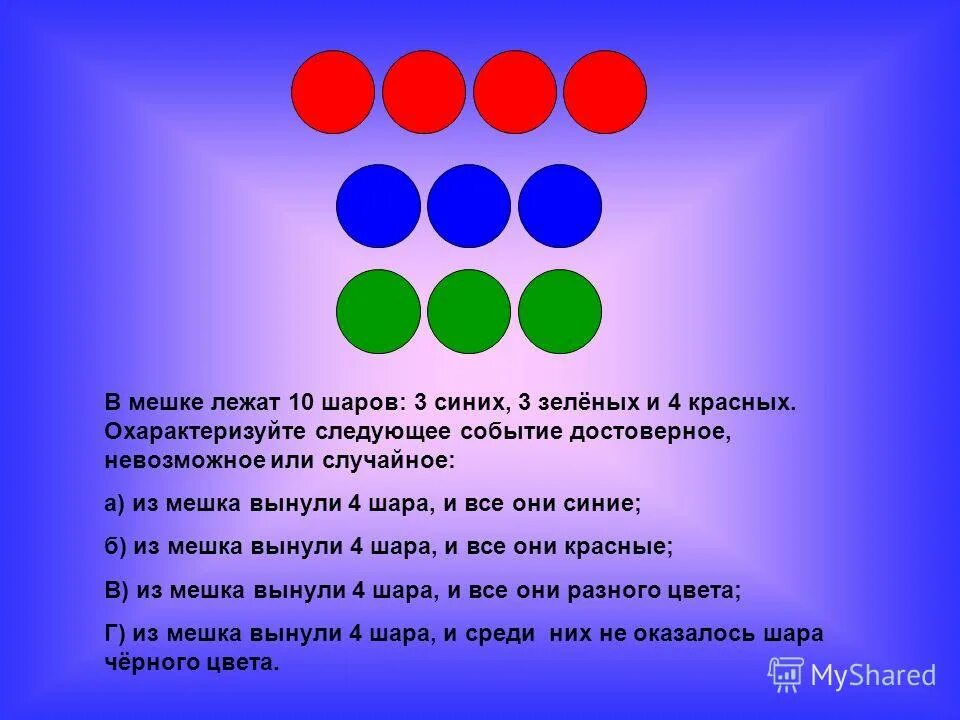 Имеется 3 одинаковых шара