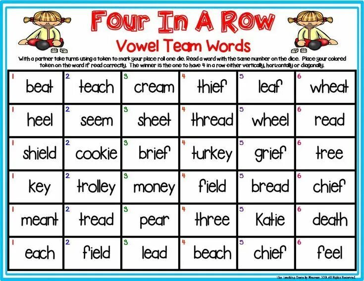 Игра 4 words. Чтение for Kids dice. Three Phonics Vowel Team dice games. Roll and read Phonics for Kids. Phonics for Kids Roll and dice.